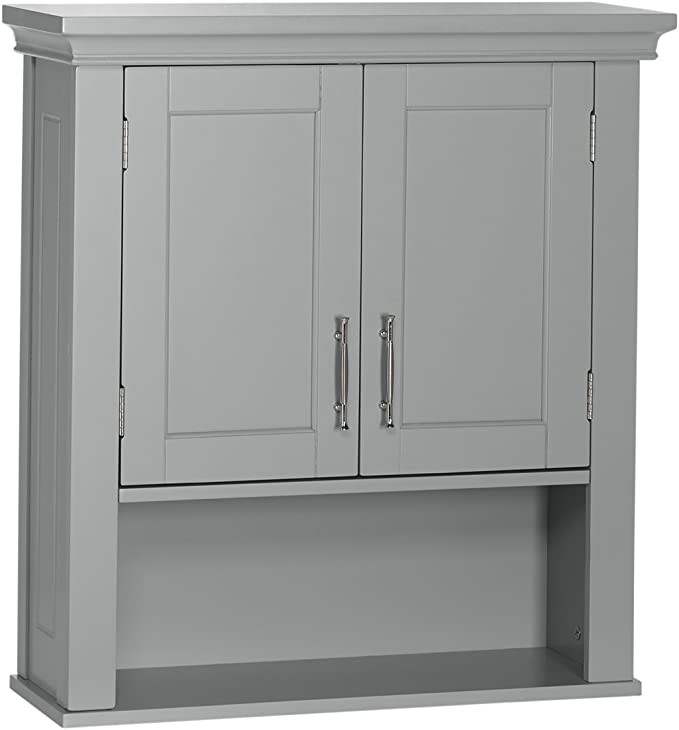 Somerset Series Two Door Wall Cabinet Grey 22" 06-078
